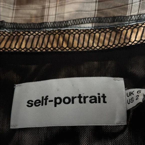 Self-portrait plaid minidress size 2 - Picture 3 of 4